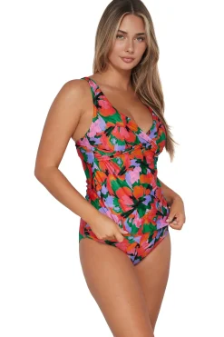 Plus Size|Underwire<Sunsets Hummingbird Cove Elsie Tankini Top