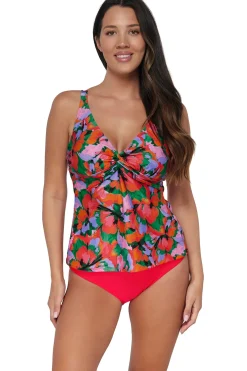 Plus Size|Bra-Sized<Sunsets Hummingbird Cove Forever Tankini Top