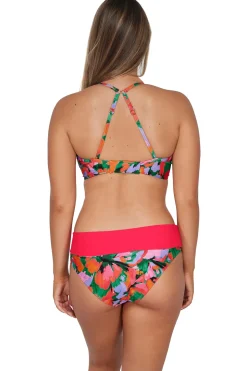 Plus Size|High-Waist<Sunsets Hummingbird Cove Capri High Waist Bottom