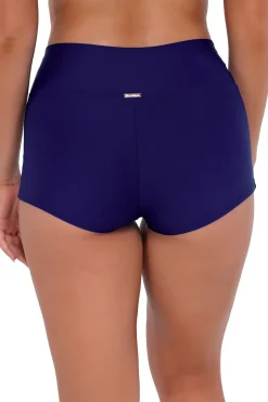 Plus Size|High-Waist<Sunsets Indigo Kinsley Swim Short