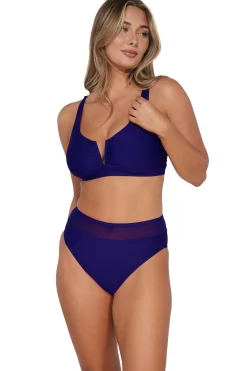 Plus Size|Underwire<Sunsets Indigo Vienna V-Wire Top