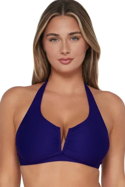 Plus Size|Underwire<Sunsets Indigo Vienna V-Wire Top