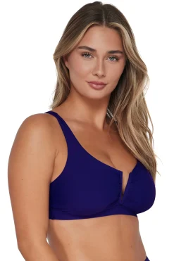 Plus Size|Underwire<Sunsets Indigo Vienna V-Wire Top