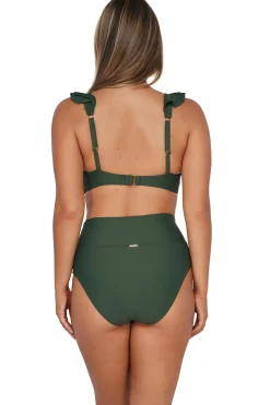 High-Waist|Bikini Bottoms<Sunsets Island Green Hannah High Waist Bottom