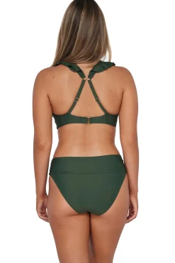 High-Waist|Bikini Bottoms<Sunsets Island Green Hannah High Waist Bottom