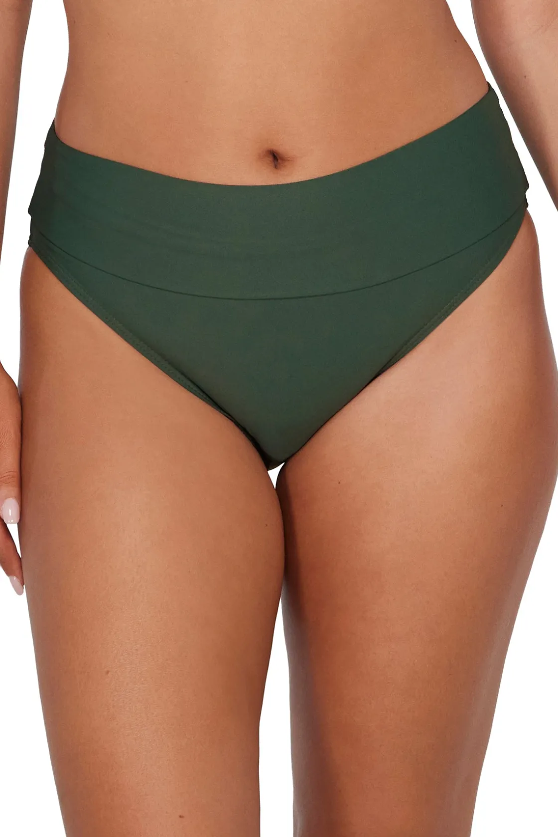High-Waist|Bikini Bottoms<Sunsets Island Green Hannah High Waist Bottom