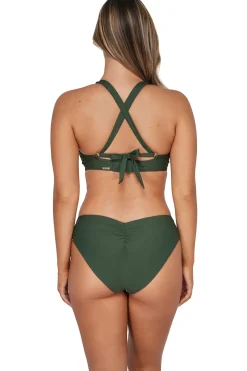 Plus Size|Underwire<Sunsets Island Green Vienna V-Wire Top