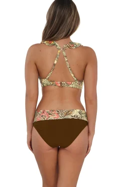 Plus Size|High-Waist<Sunsets Island Spice Capri High Waist Bottom