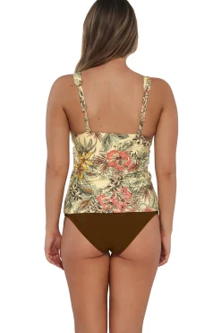 Plus Size|Underwire<Sunsets Island Spice Elsie Tankini Top