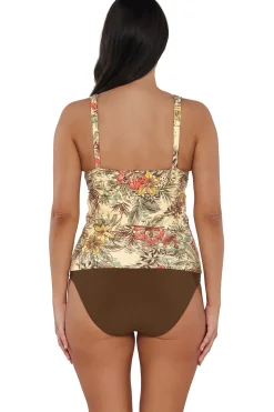 Plus Size|Underwire<Sunsets Island Spice Elsie Tankini Top