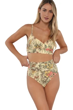 Plus Size|High-Waist<Sunsets Island Spice Hannah High Waist Bottom