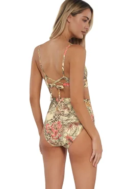 Plus Size|High-Waist<Sunsets Island Spice Hannah High Waist Bottom