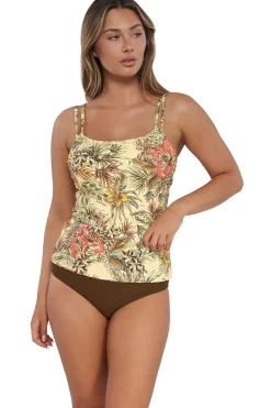 Plus Size|Underwire<Sunsets Island Spice Taylor Tankini Top