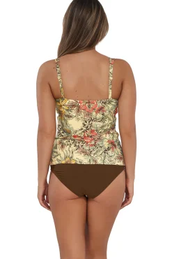 Plus Size|Underwire<Sunsets Island Spice Taylor Tankini Top