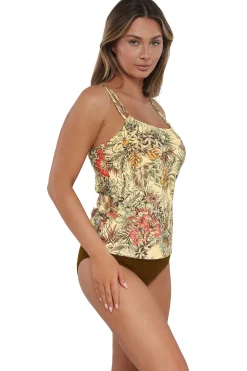 Plus Size|Underwire<Sunsets Island Spice Taylor Tankini Top
