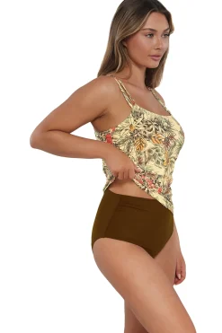 Plus Size|Underwire<Sunsets Island Spice Taylor Tankini Top