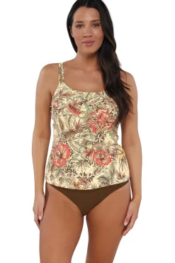Plus Size|Underwire<Sunsets Island Spice Taylor Tankini Top