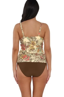Plus Size|Underwire<Sunsets Island Spice Taylor Tankini Top