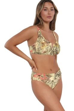 Plus Size|Underwire<Sunsets Island Spice Vienna V-Wire Top