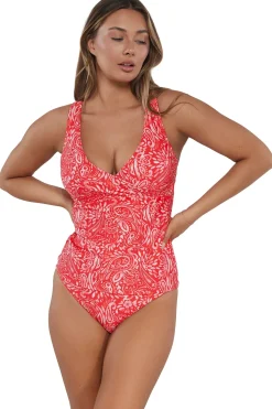 Plus Size|Underwire<Sunsets Majorca Elsie Tankini Top