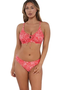 Plus Size|Underwire<Sunsets Majorca Kauai Keyhole Top