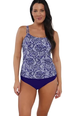 Plus Size|Underwire<Sunsets Marina Taylor Tankini Top