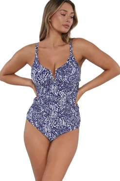 Plus Size|Underwire<Sunsets Marina Zuri V-Wire Tankini Top