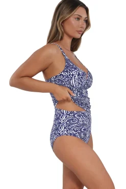 Plus Size|Underwire<Sunsets Marina Zuri V-Wire Tankini Top