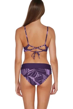 Plus Size|High-Waist<Sunsets Mystic Palms Capri High Waist Bottom