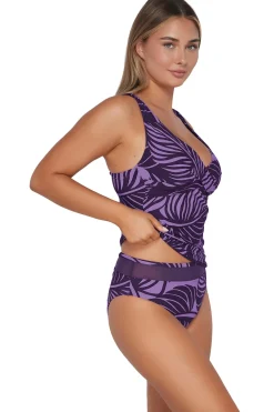 Plus Size|Underwire<Sunsets Mystic Palms Elsie Tankini Top