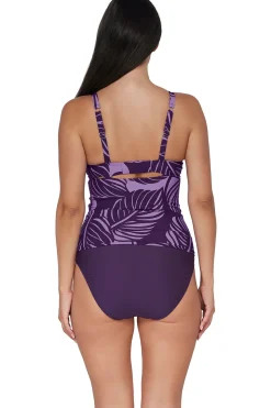 Plus Size|Underwire<Sunsets Mystic Palms Serena Tankini Top
