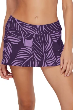 Plus Size<Sunsets Mystic Palms Sporty Swim Skirt Bottom