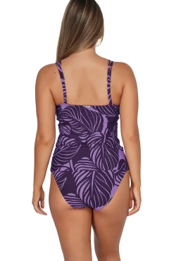 Plus Size|Underwire<Sunsets Mystic Palms Taylor Tankini Top