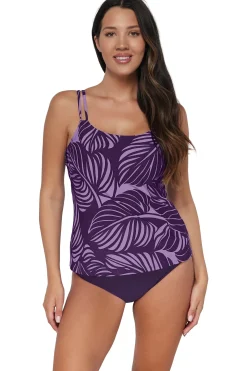 Plus Size|Underwire<Sunsets Mystic Palms Taylor Tankini Top