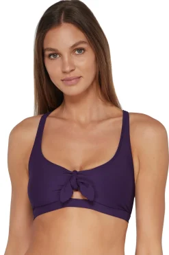 Wire-Free|Bikini Tops<Sunsets Paradise Plum Brandi Bralette Top