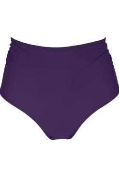 Plus Size|High-Waist<Sunsets Paradise Plum Capri High Waist Bottom