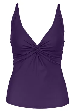 Plus Size|Underwire<Sunsets Paradise Plum Forever Tankini Top