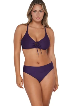 High-Waist|Bikini Bottoms<Sunsets Paradise Plum Hannah High Waist Bottom