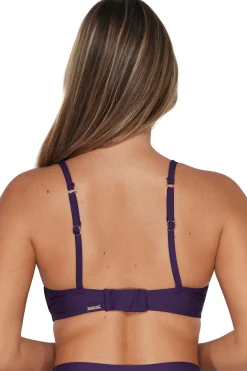Plus Size|Underwire<Sunsets Paradise Plum Kauai Keyhole Top