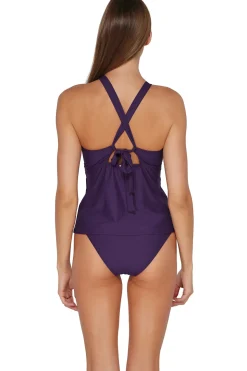 Wire-Free|Tankinis<Sunsets Paradise Plum Mia Tankini Top