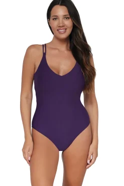 Classic<Sunsets Paradise Plum Veronica One Piece