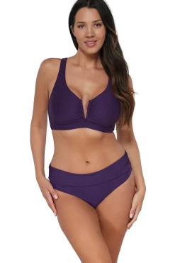 Plus Size|Underwire<Sunsets Paradise Plum Vienna V-Wire Top