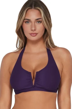 Plus Size|Underwire<Sunsets Paradise Plum Vienna V-Wire Top