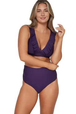 Plus Size|Wire-Free<Sunsets Paradise Plum Willa Wireless Top