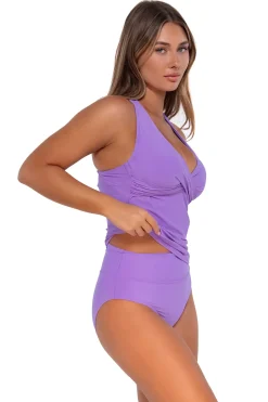 Plus Size|Underwire<Sunsets Passion Flower Elsie Tankini Top
