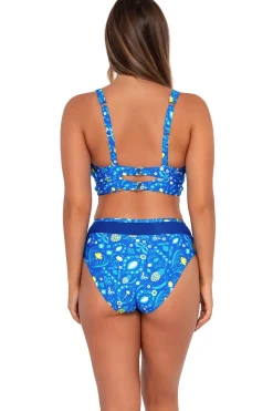 Plus Size|High-Waist<Sunsets Pineapple Grove Annie High Waist Bottom