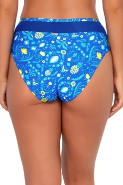 Plus Size|High-Waist<Sunsets Pineapple Grove Annie High Waist Bottom