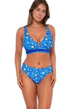 Plus Size|High-Waist<Sunsets Pineapple Grove Hannah High Waist Bottom