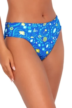 Plus Size|High-Waist<Sunsets Pineapple Grove Hannah High Waist Bottom