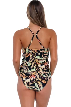 Plus Size|Underwire<Sunsets Retro Retreat Zuri V-Wire Tankini Top